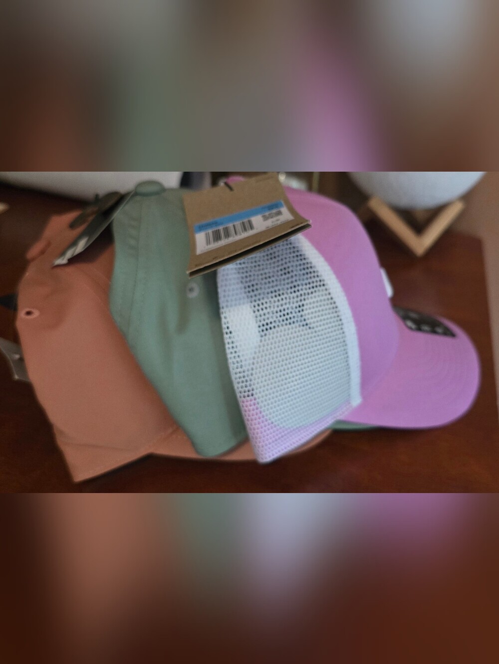 Women's NWT Branded Pink, Terracotra and Sage Baseball Caps -